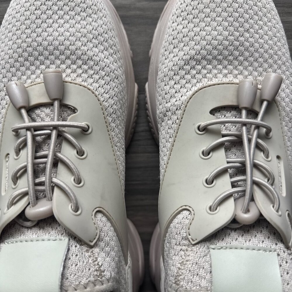 Taupe Drawstring Trainers - Picture 3 of 4